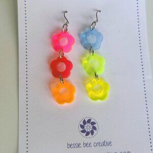 Colorful Flower Earrings